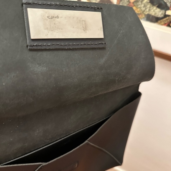 J Crew Black Leather Clutch Purse - Picture 3 of 5